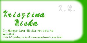 krisztina miska business card